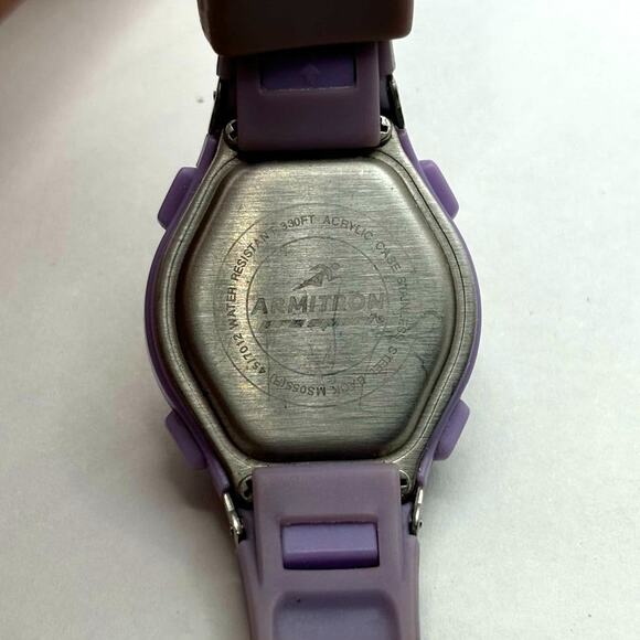 Silver & Purple Digital Armitron Watch - Picture 4 of 4